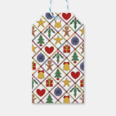 フェスティバルのクリスマスパーソナライズされた記号 ギフトタグ (正面)