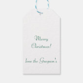 フェスティバルのクリスマスパーソナライズされた記号 ギフトタグ (裏面)