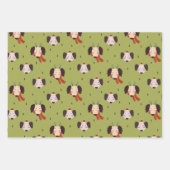 フェスティバルのクリスマスマンガードッグ ラッピングペーパーシート (正面3)