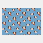 フェスティバルのクリスマスマンガードッグ ラッピングペーパーシート (正面)