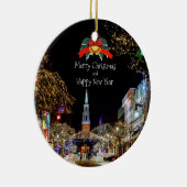 フェスティバルのクリスマス挨拶 セラミックオーナメント (右)