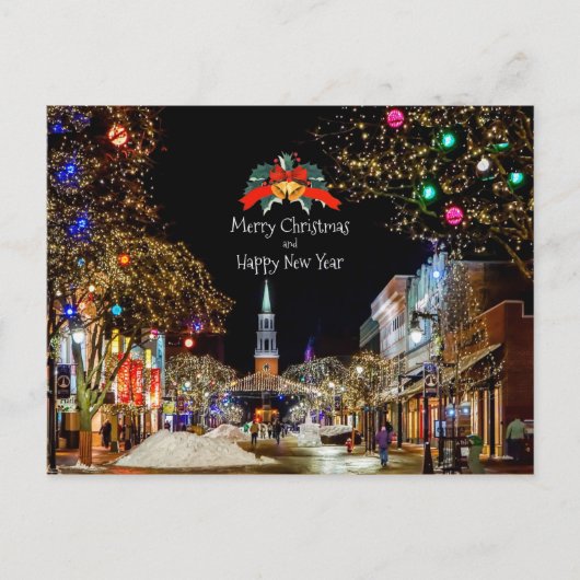 フェスティバルのクリスマス挨拶 ポストカード (正面)