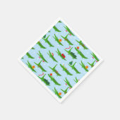 フェスティバルのクロコダイズのクリスマスコスチュームパターン スタンダードカクテルナプキン (角)