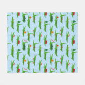 フェスティバルのクロコダイズのクリスマスコスチュームパターン フリースブランケット (正面(横))