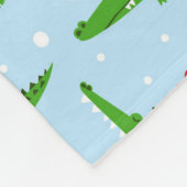 フェスティバルのクロコダイズのクリスマスコスチュームパターン フリースブランケット (角)