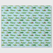 フェスティバルのクロコダイズのクリスマスコスチュームパターン ラッピングペーパー (フラット)