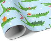 フェスティバルのクロコダイズのクリスマスコスチュームパターン ラッピングペーパー (ロールコーナー)