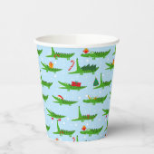 フェスティバルのクロコダイズのクリスマスコスチュームパターン 紙コップ (左)