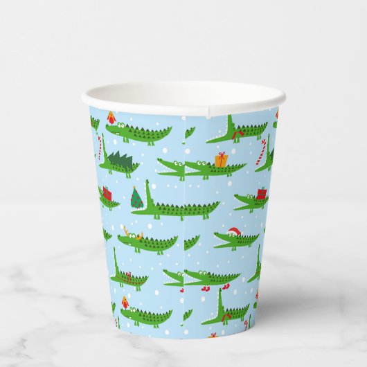 フェスティバルのクロコダイズのクリスマスコスチュームパターン 紙コップ (右)