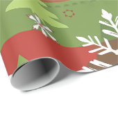 フェスティバルのストライプ休日と木 ラッピングペーパー (ロールコーナー)