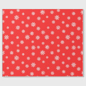 フェスティバルのスノーフレークのパターン（赤） ラッピングペーパー (フラット)