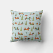 フェスティバルのダックスシャンドの雪のパターン クッション (裏面)