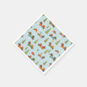 フェスティバルのダックスシャンドの雪のパターン スタンダードカクテルナプキン (角)