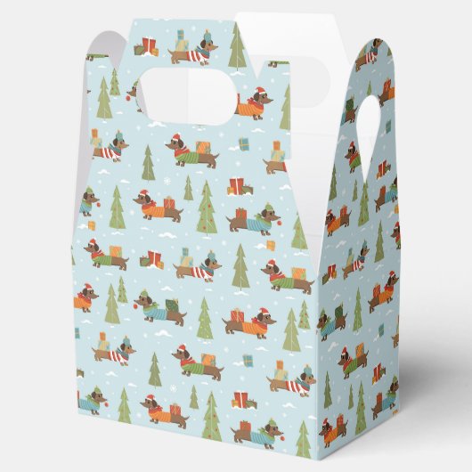 フェスティバルのダックスシャンドの雪のパターン フェイバーボックス (オープン)