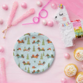 フェスティバルのダックスシャンドの雪のパターン ペーパープレート (パーティー)