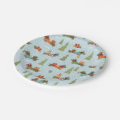 フェスティバルのダックスシャンドの雪のパターン ペーパープレート (アングル)