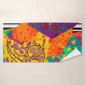 フェスティバルのパッチワーク(インディアン、トルコ語、イタリアンpor) バスタオル (バスタオル)