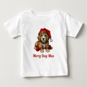 フェスティバルのパップスのクリスマスコスチューム – ホリデービベス ベビーTシャツ