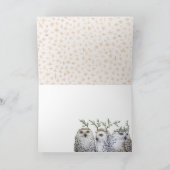 フェスティバルのフール雪のクリスマスカード シーズンカード (内部)