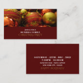 フェスティバルのボーブル、クリスマスパーティーチケット招待状 エンクロージャーカード (正面/裏面)