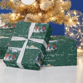 フェスティバルのメッセージのクリスマス ラッピングペーパー