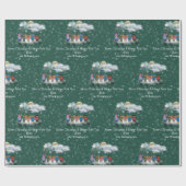 フェスティバルのメッセージのクリスマス ラッピングペーパー (フラット)