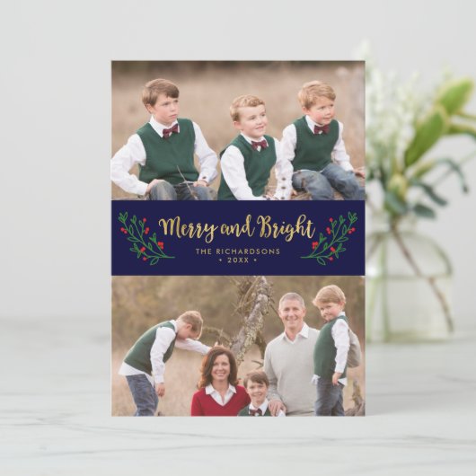 フェスティバルのメリー葉と明るい休日の写真 シーズンカード (スタンド正面)