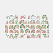 フェスティバルのモダンクリスマスレインボーパターン フェイバーボックス (折り畳みなし)