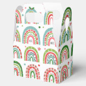 フェスティバルのモダンクリスマスレインボーパターン フェイバーボックス (オープン)