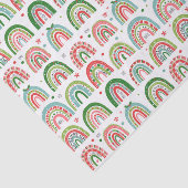 フェスティバルのモダンクリスマスレインボーパターン 薄葉紙 (詳細)