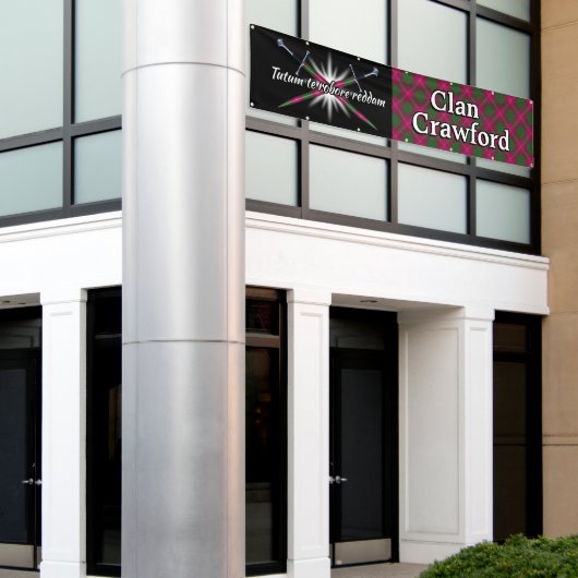 フェスティバルの一族のクローフォードの高地のテント 横断幕 (ビルの外側)