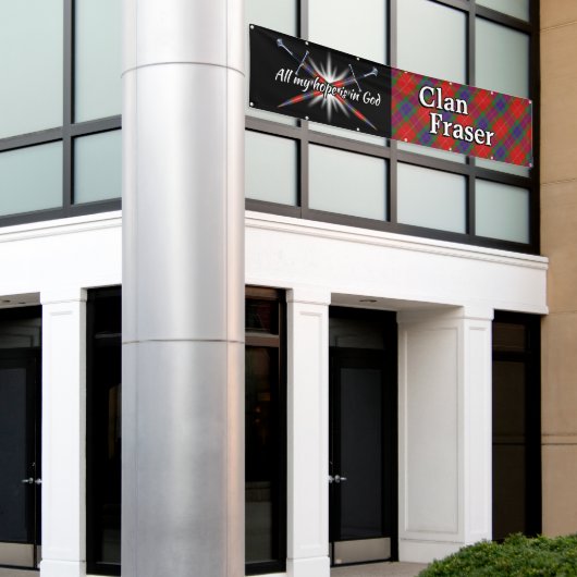 フェスティバルの一族のFraserの高地のテント 横断幕 (ビルの外側)