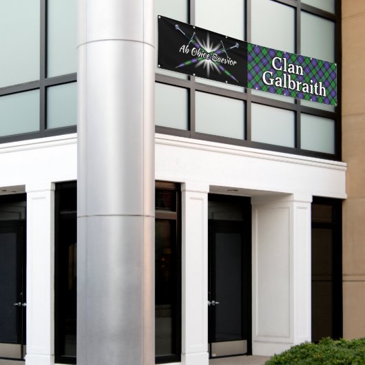 フェスティバルの一族のGalbraithの高地のテント 横断幕 (ビルの外側)