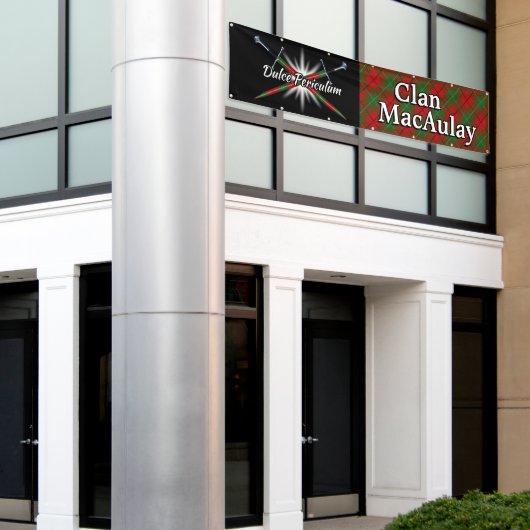 フェスティバルの一族のMacAulayの高地のテント 横断幕 (ビルの外側)