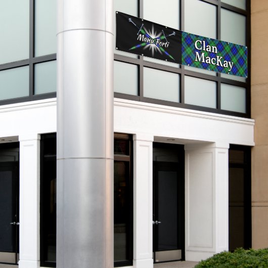 フェスティバルの一族のMacKayの高地のテント 横断幕 (ビルの外側)