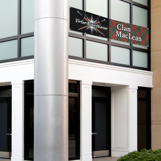 フェスティバルの一族のMacLeanの高地のテント 横断幕 (ビルの外側)