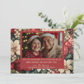 フェスティバルの休日の写真とクリスマスフローラカード シーズンカード (スタンド正面)