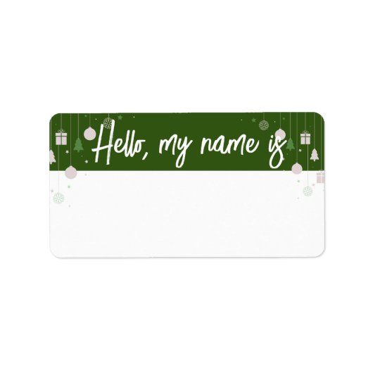 フェスティバルの休日の名前タグ2 – あなたの色を選択！ ラベル (正面)