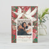 フェスティバルの休日の鳥の赤い写真 シーズンカード (スタンド正面)