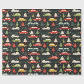 フェスティバルの休日を車や木で包む紙 ラッピングペーパー (フラット)