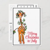 フェスティバルの休日7月のキリン・メリークリスマス ポストカード (正面/裏面)