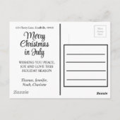 フェスティバルの休日7月のキリン・メリークリスマス ポストカード (裏面)