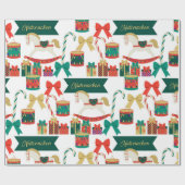 フェスティバルの伝統的くるみ割り玩具クリスマス ラッピングペーパー (フラット)