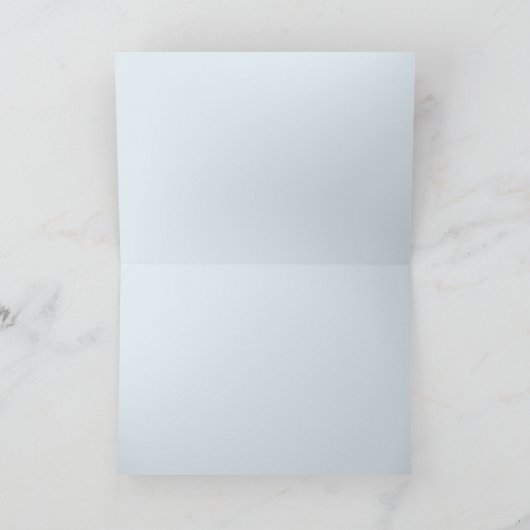 フェスティバルの冬の風景と白猫のクリスマス カード (内部)