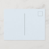 フェスティバルの冬の風景と白猫のクリスマス ポストカード (裏面)