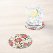 フェスティバルの冬エレガントのクリスマス ペーパーコースター (インサイチュ)