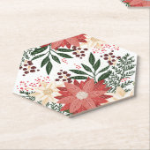 フェスティバルの冬モダンのクリスマス ペーパーコースター (アングル)