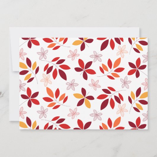 フェスティバルの友情と感謝祭ディナー 招待状 (裏面)