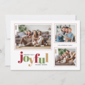 フェスティバルの喜び3フォトクリスマス シーズンカード (正面)