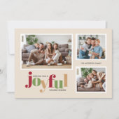 フェスティバルの喜び3フォトクリスマス シーズンカード (正面)